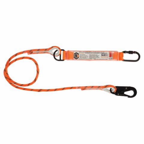 LINQ ROPE LANYARD SNG LEG; 1 X SCREW GATE KARABINER 1 X SNAP HOOK